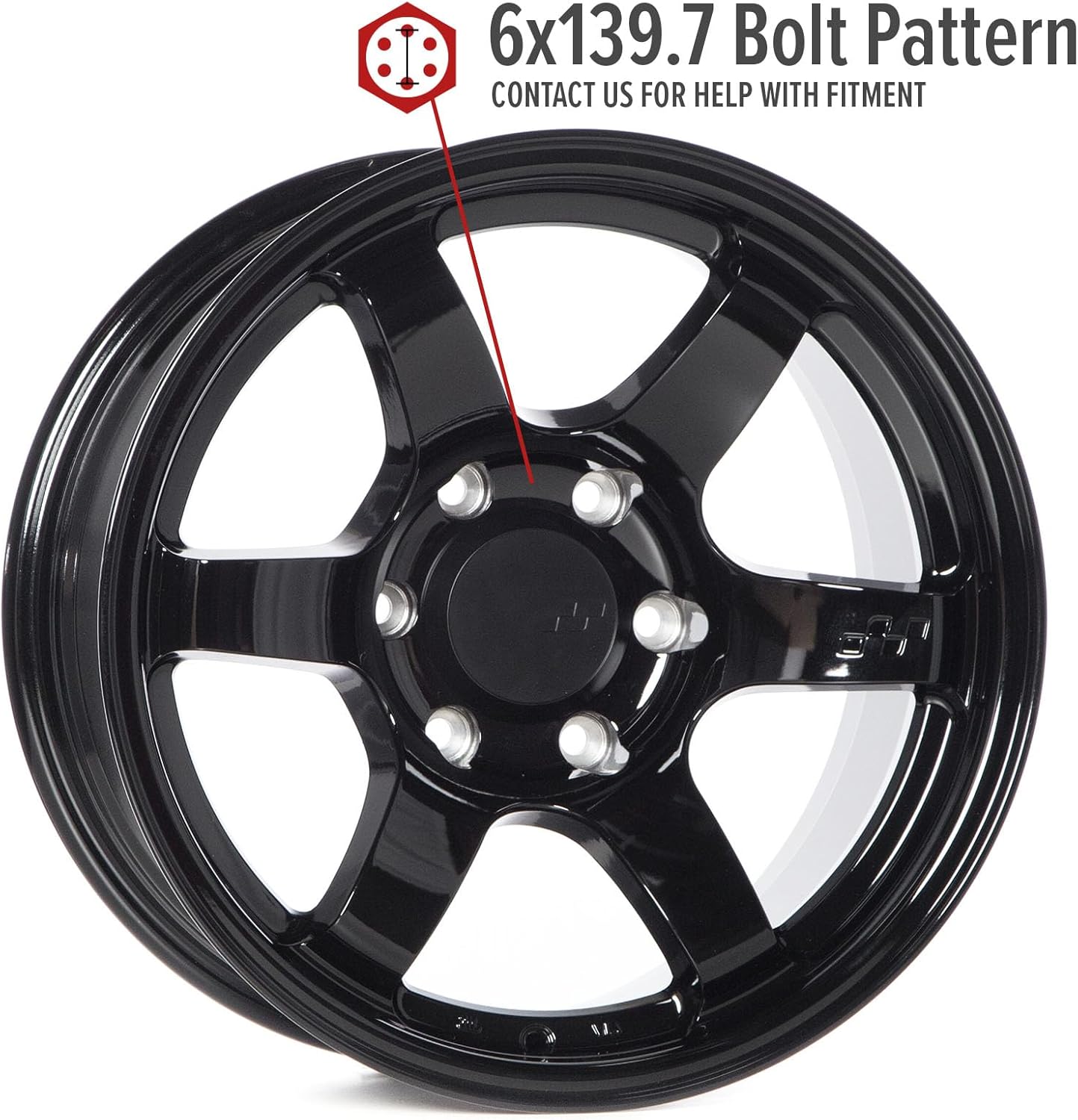 Steller 17 Inch Wheels Gloss Black 6x139.7 6x5.5 Bolt Pattern, 17x8.5, 10mm Offset, 106.1mm, 57DR-X Style Rims Compatible with 01-23 Tacoma, 02-23 4Runner, FJ Cruiser, GX470, GX460