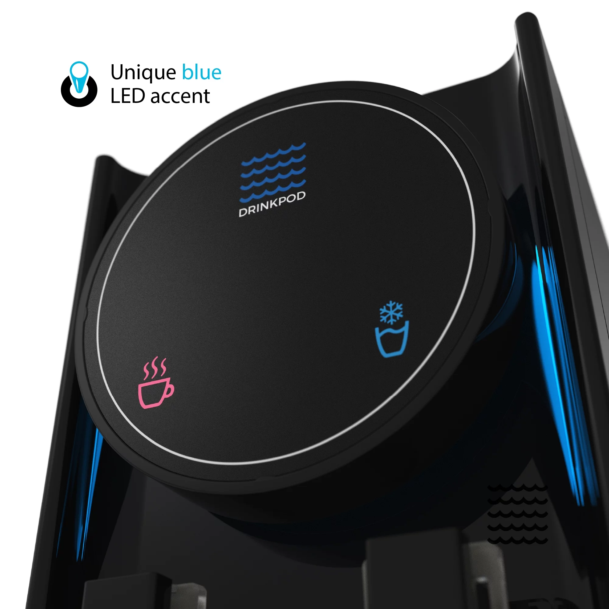 Drinkpod Bottleless Water Cooler Dispenser Ultra Membrane 3+ Filtration Water Cooler Hot & Cold Temps. Exclusive Option To Connect To Other Appliances Color; Black