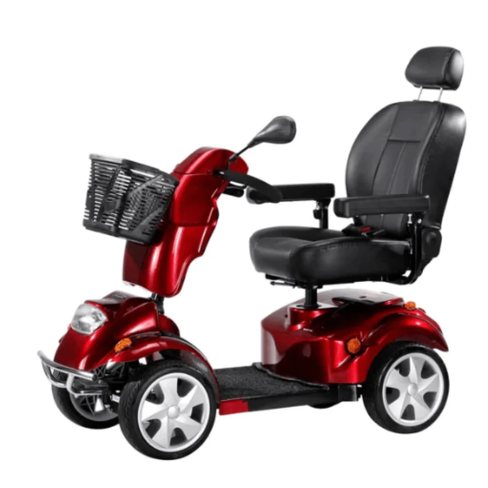FreeRider USA FR 510F II 4 Wheel Bariatric Scooter 500 lbs, Red - Curated Treasures Market