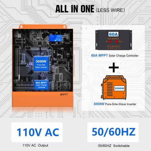 ECO-WORTHY 4.8KWH 5.52KWH 12V 24V Solar System, Solar Panel Kit, Solar Power Complete Kit