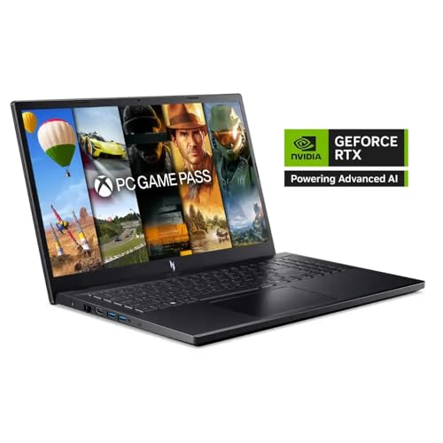 acer Nitro V Gaming Laptop, 15.6" FHD IPS Display, 144Hz, AMD Ryzen 5 7535HS, 6 Cores, GeForce RTX 4050, 16GB DDR5, 512GB SSD, Obsidian Black, Windows 11, BK, Laptop Bag, TWE Mouse Pad & Mouse