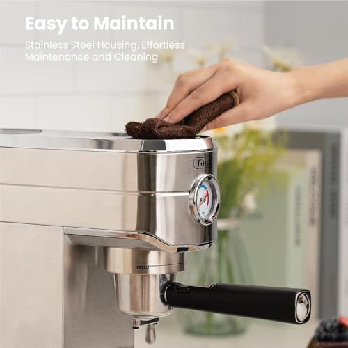 Gevi Espresso Expresso Machine 20 Bar with Auto Milk Frother, Professional Espresso Maker with Steam Wand, Compact Stainless Steel Cappuccino & Latte Machine, Gift for Coffee Lover, Home Baristas