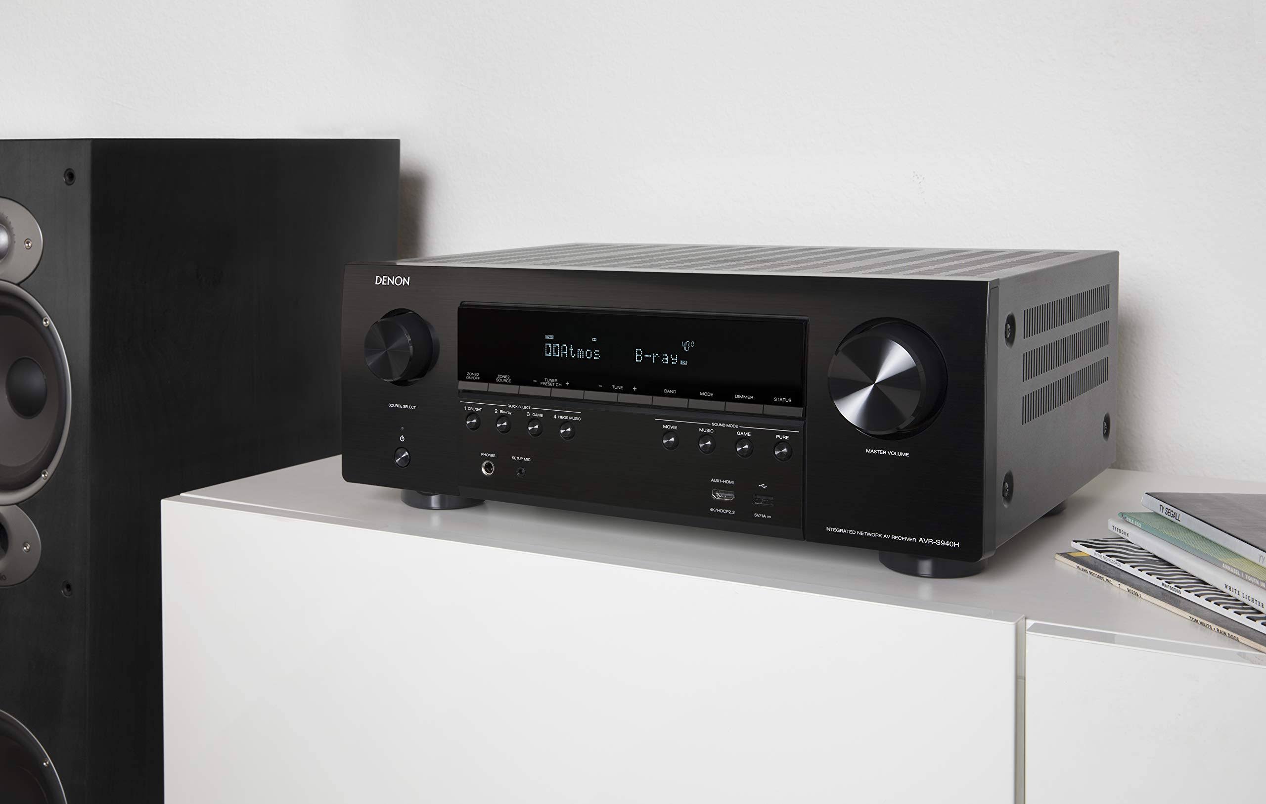 Denon AVR S940H 7.2 Channel AV Network Receiver - Black