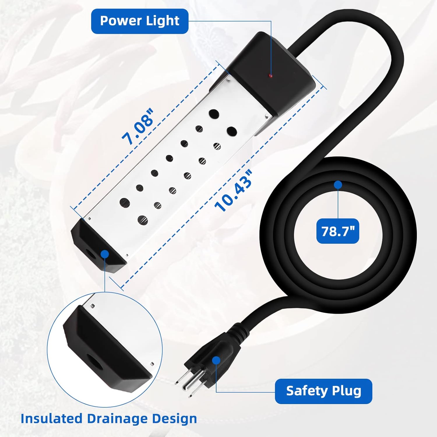 JESTOP 2000W Immersion Water Heater, Anti-scalding Bucket Heater with Digital LCD Thermometer, Stainless Steel Guard Submersible Electric Heater, Rapid Heating in Minutes