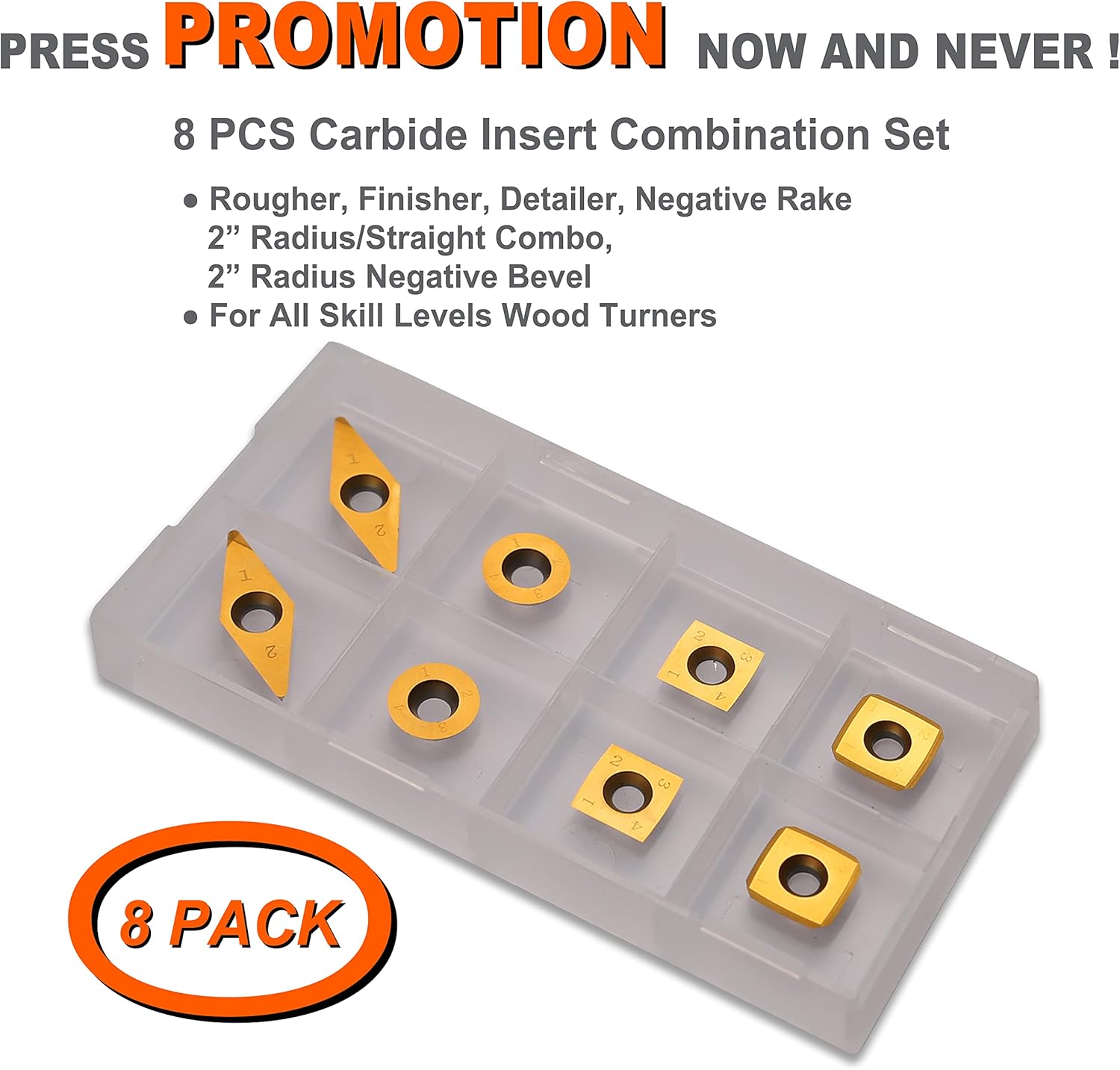 VINWOX 3 PCS Carbide Wood Lathe Turning Tool Set, Carbide Lathe Turning Tool, Carbide Turning Tool, Including Rougher, Finisher, Detailer, Pen Turning tool, Pen Making