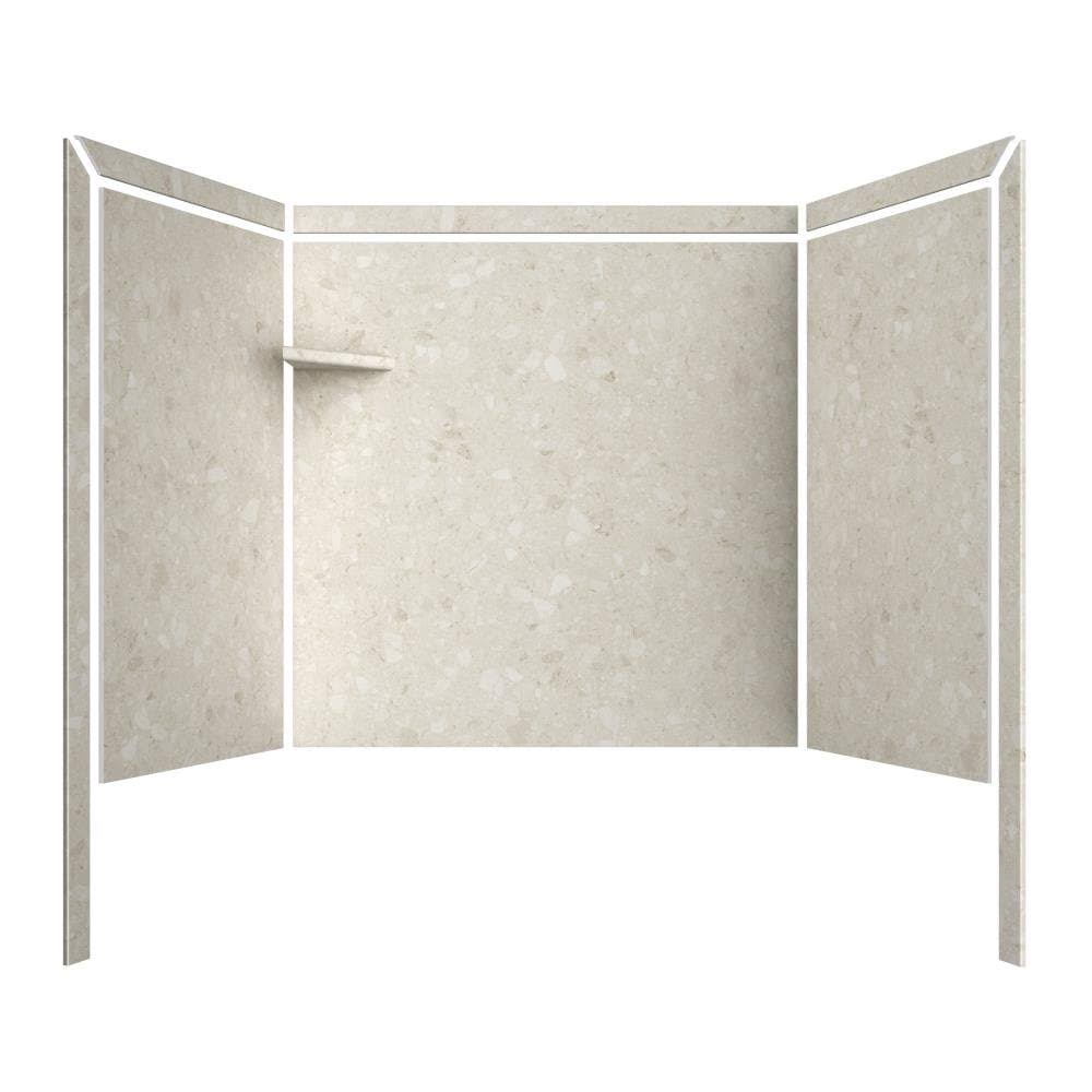 FlexStone Elite 32-in W x 60-in H 3-Piece Calabria Fiberglass/Plastic Composite Bathtub Surround | TSK60326031CA