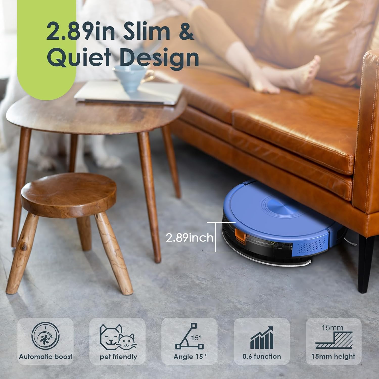 XIEBro Robot Vacuum and Mop Combo, 3 in 1 Mopping Robotic Vacuum with Schedule, App/Bluetooth, 1600Pa Max Suction, Self-Charging Robot Vacuum Cleaner, Slim, Ideal for Hard Floor, Pet Hair, Carpet