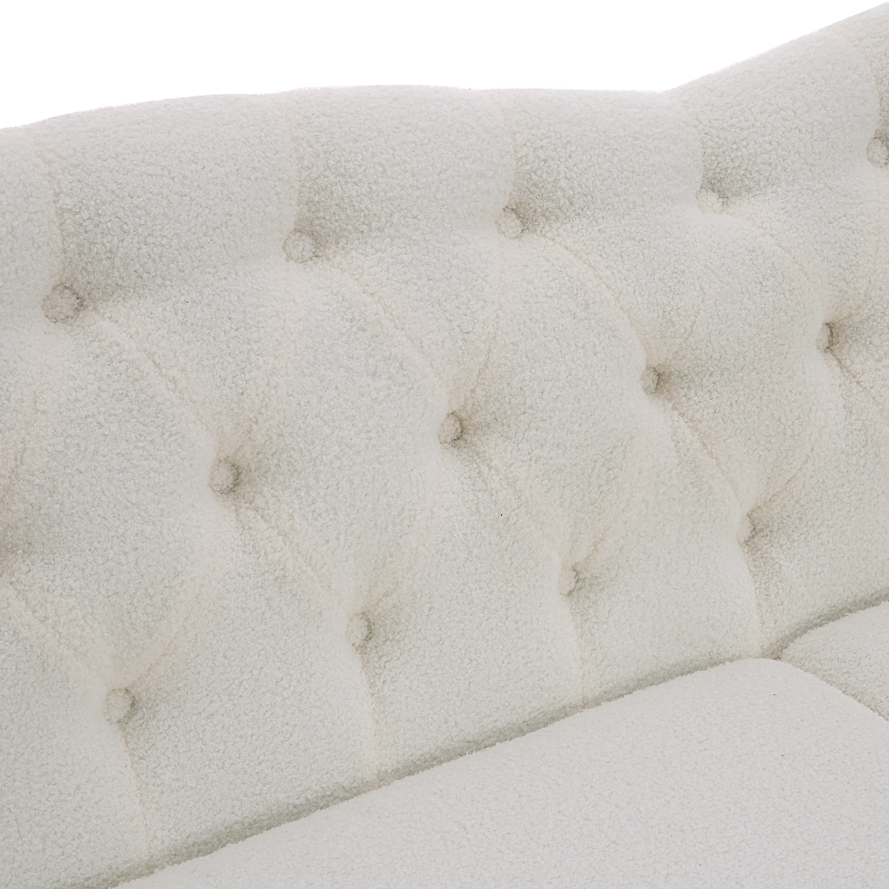 Chesterfield Teddy Velvet Button Tufted Sofa, Upholstered Couch with Nailhead Arms and Rubber Wood Legs for Living Room Office Bedroom