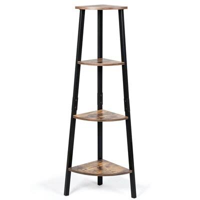 4-Tier Corner Shelf Metal Storage Rack Bookcase Plant Display Stand 17 Stories