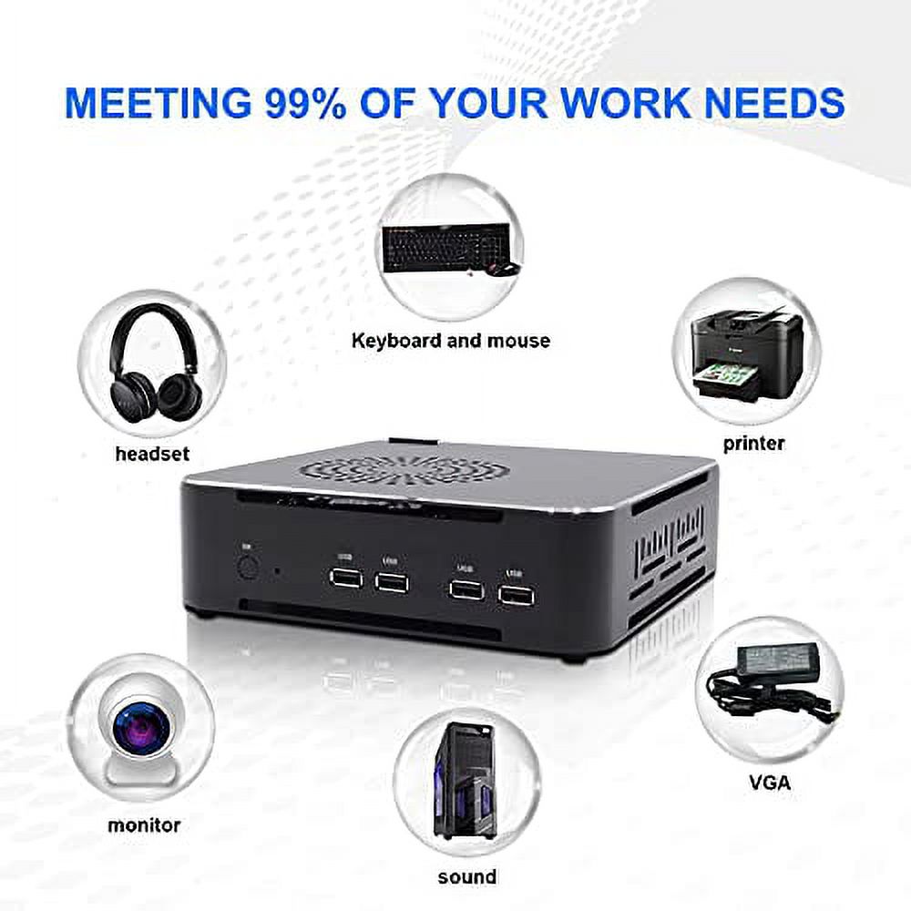 VENOEN 11th gen Mini Computer Core i7 11700,Micro Desktop PC Windows 11,32GB DDR4 RAM,500GB NVME SSD,HD-MI,RS232 COM,Dual Band WiFi,BT 5.1,Gigabit LAN,Wireless Antennas,with Cooling Fan