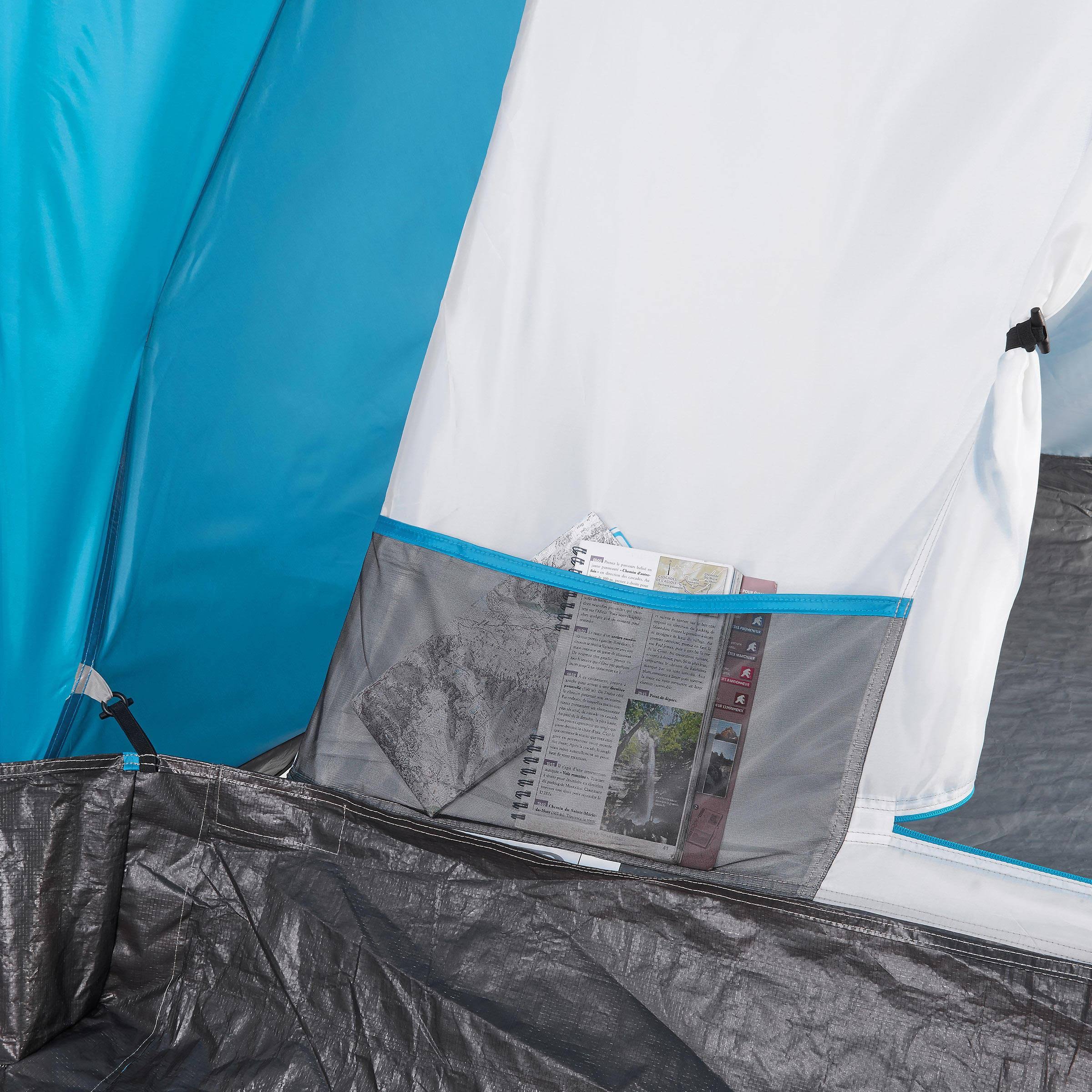 Quechua Arpenaz, Family Camping Tent, 6 Person 3 Room in Blue