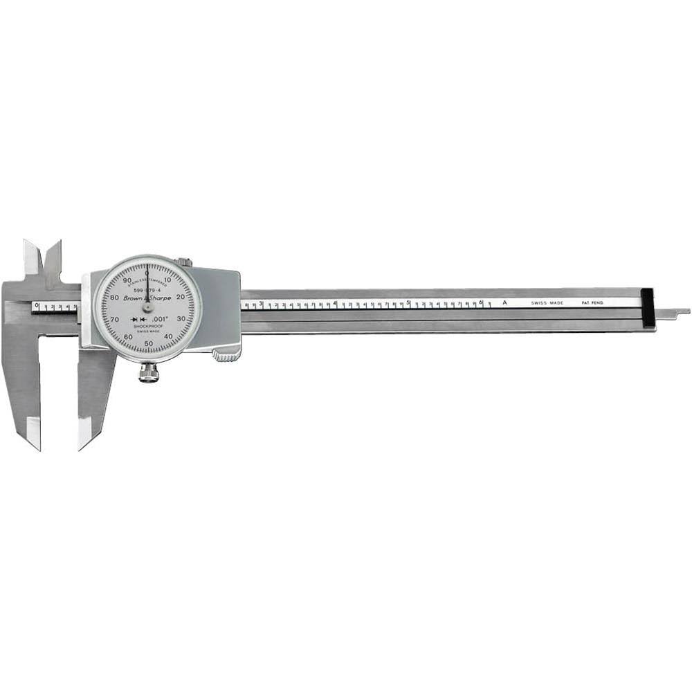 Brown & Sharpe 6 Dial Caliper with White Face.