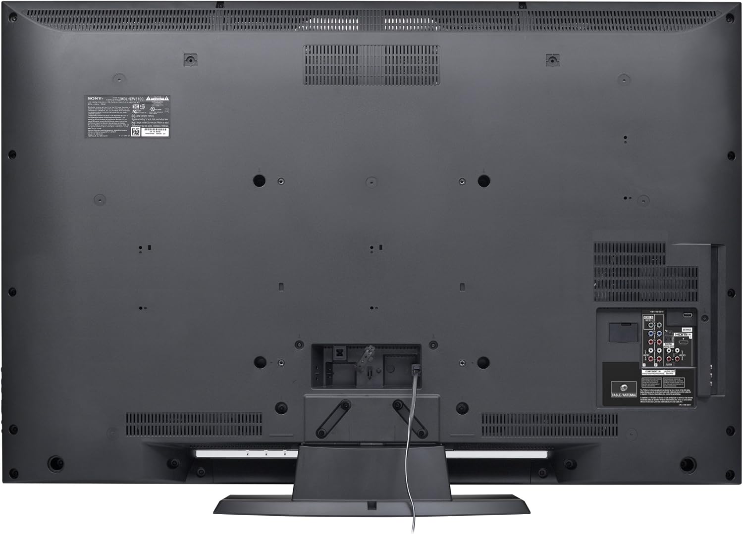 Sony BRAVIA V-Series KDL-52V5100 52-Inch 1080p 120Hz LCD HDTV, Black (2009 Model)