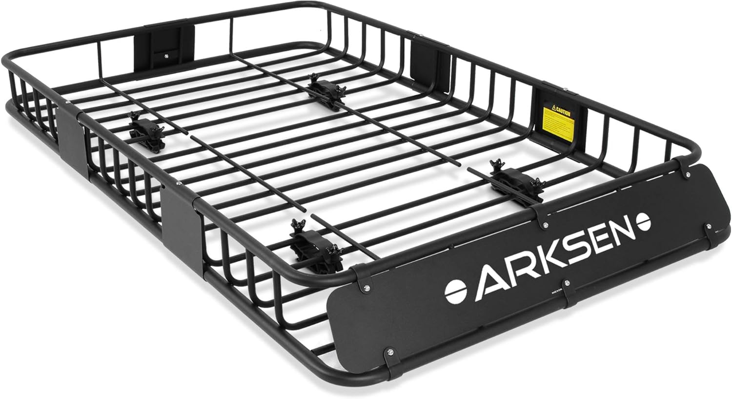 ARKSEN 84 Inch Universal Roof Rack Cargo Basket with Extension Soft-Shell Rooftop Cargo Carrier with Waterproof Car Roof Bag for SUV, Trucks, & Cars - Black