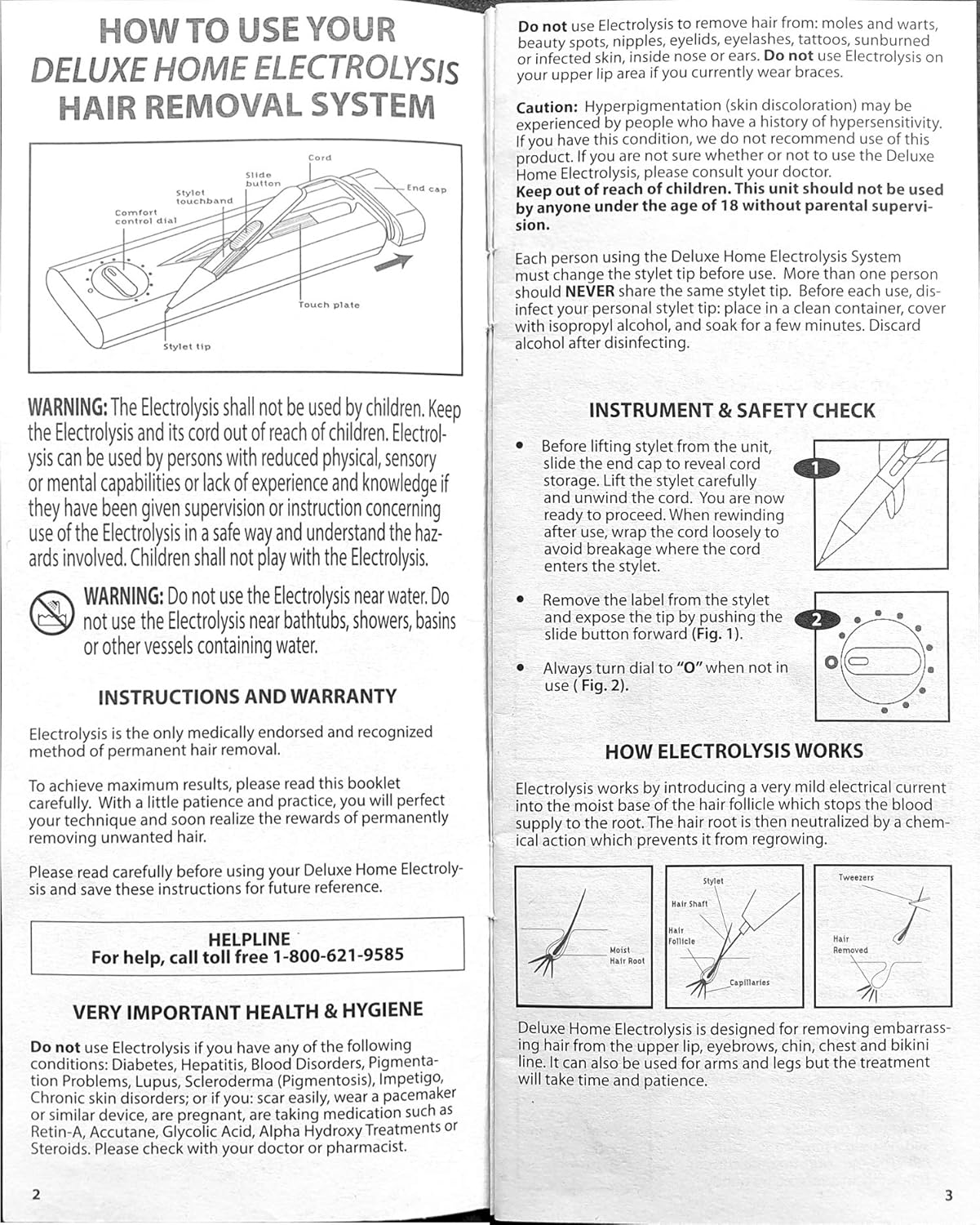 American International Industries Clean + Easy Deluxe Electrolysis Home for Coarse Hair Pack of 2