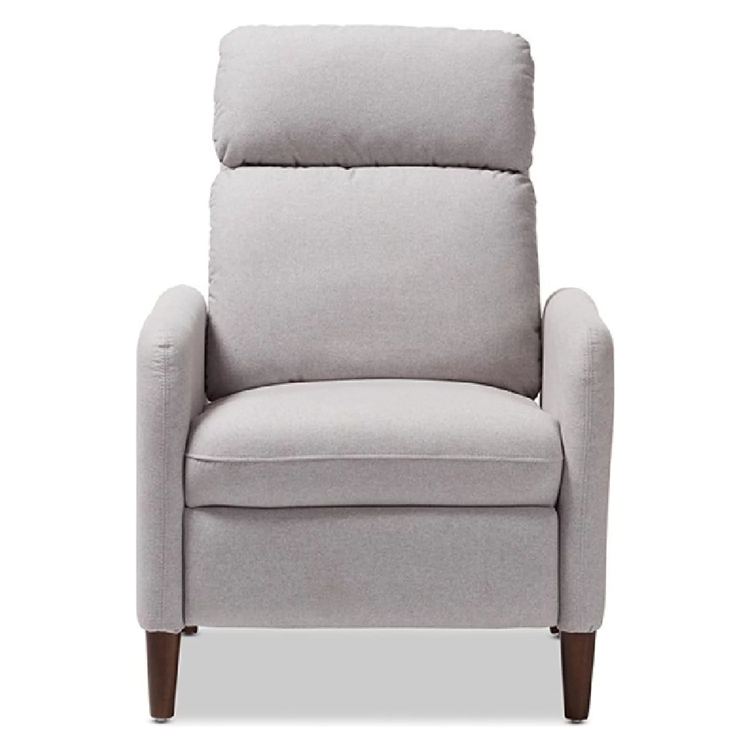 Baxton Studio Casanova Mid-century Modern Light Grey Fabric Upholstered Lounge Chair