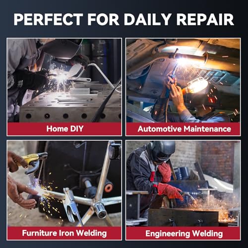 ARCCAPTAIN MIG Welder, 200Amp 6 in 1 Gas MIG/Gasless Flux Core MIG/Stick/Lift TIG/Spot welding/Spool Gun 110V/220V Aluminum Multi Process Welding Machine with LED Digital Display, Burn Back Adjustment