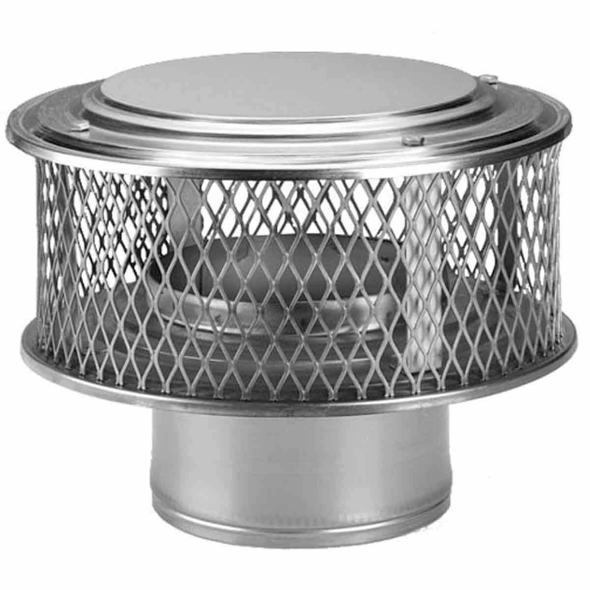 8&& Round HomeSaver Pro 304-SS Stainless Guardian Cap - 13884