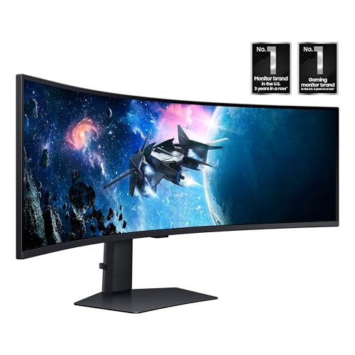 SAMSUNG 49" Odyssey G9 (G95C) Series DQHD 1000R Curved Gaming Monitor, 240Hz, 1ms(GtG), DisplayHDR 1000, AMD FreeSync Premium Pro, Eye Saver Mode, Auto Source Switch+, LS49CG950ENXZA, 2024