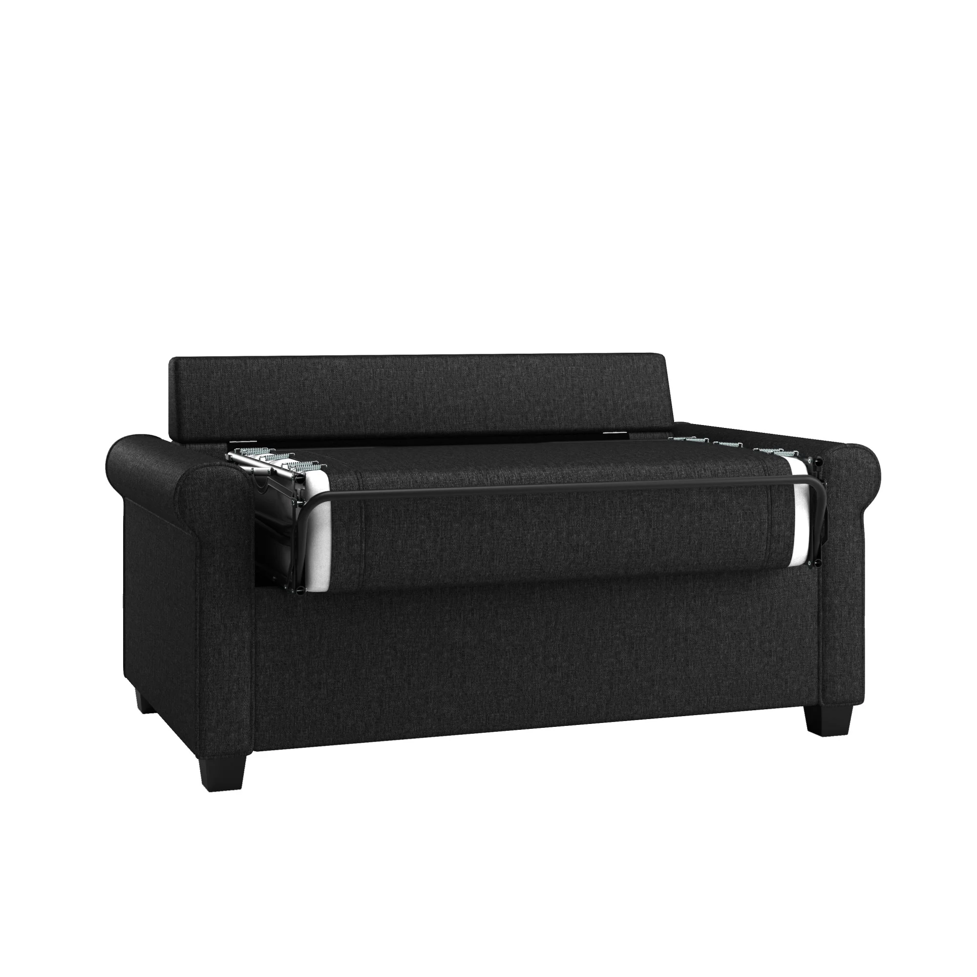 Mainstays Tatum Twin Sleeper Loveseat, Black