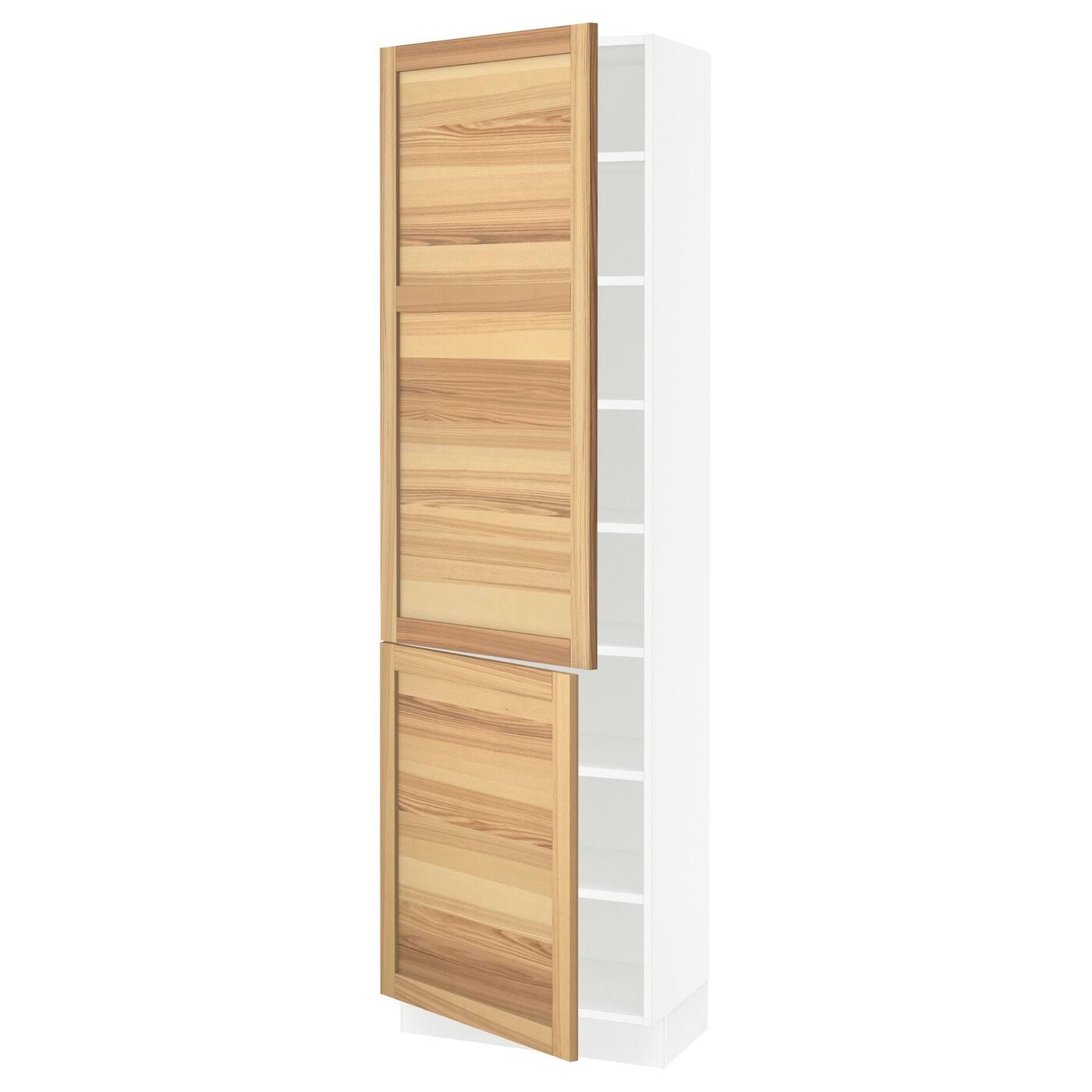 IKEA - SEKTION High Cabinet with shelves/2 Doors, white/Torhamn Ash, 24x15x80 69377321
