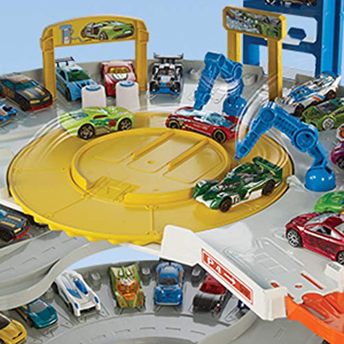 Hot Wheels Toy Car Track Set & 4 1:64 Scale Cars, Super Ultimate Garage, 3+ ft Tall with Motorized Gorilla & Storage for 140 Cars (Amazon Exclusive)