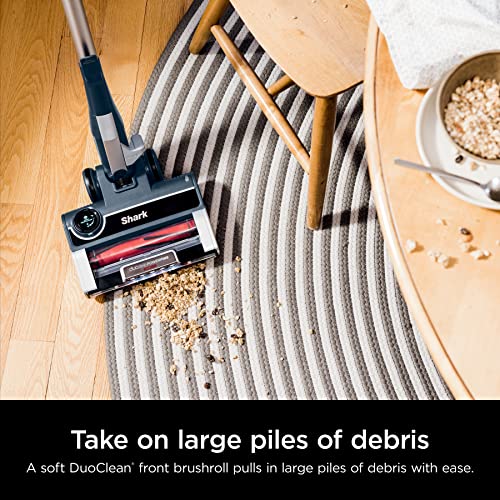 Shark HV322 Rocket Deluxe Pro Corded Stick Vacuum with LED Headlights, XL Dust Cup, Lightweight, Perfect for Pet Hair Pickup, Converts to a Hand Vacuum, with Pet Attachments, Bordeaux/Silver