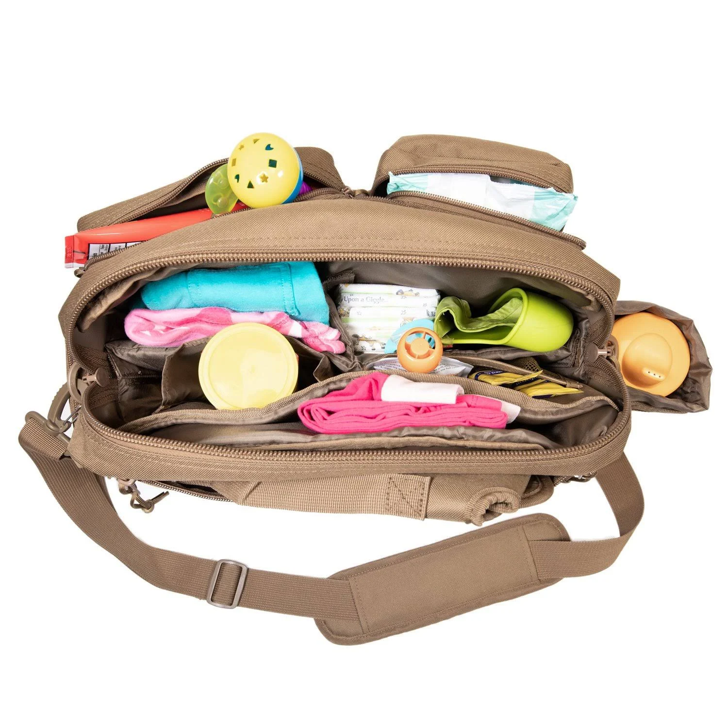 Deuce 2.0 Tactical Diaper Bag + Baby Carrier Bundle Coyote Brown
