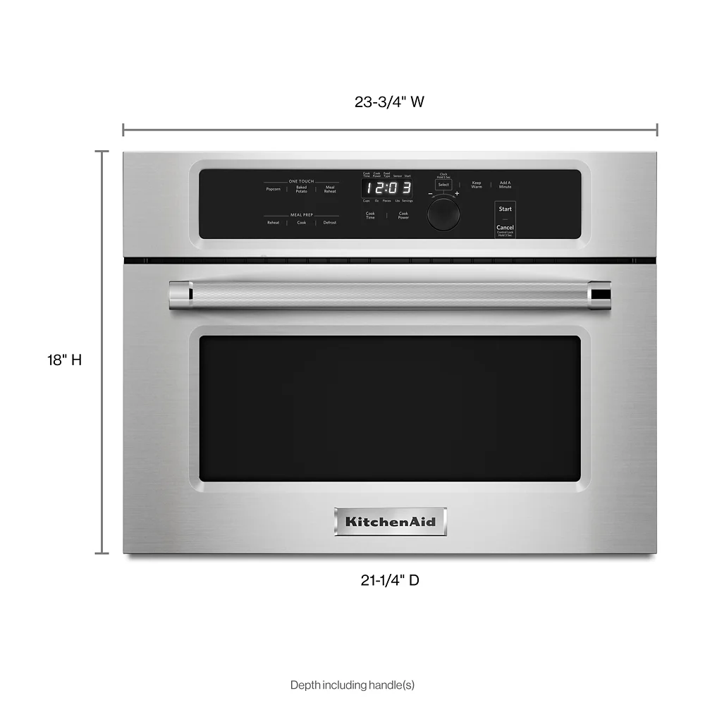 Kitchenaid Kmbs104e 24" Wide 1.4 Cu. Ft. Built-In Microwave - Stainless Steel