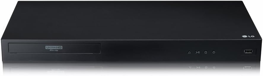 LG UBK80 4k Ultra-HD Blu-Ray Player with HDR Compatibility Bundle with LCD Screen Cleaner with Micro Fiber Cloth and Cleaning Brush, 6ft High Speed HDMI Cable Black, 1 YR CPS Protection Pack