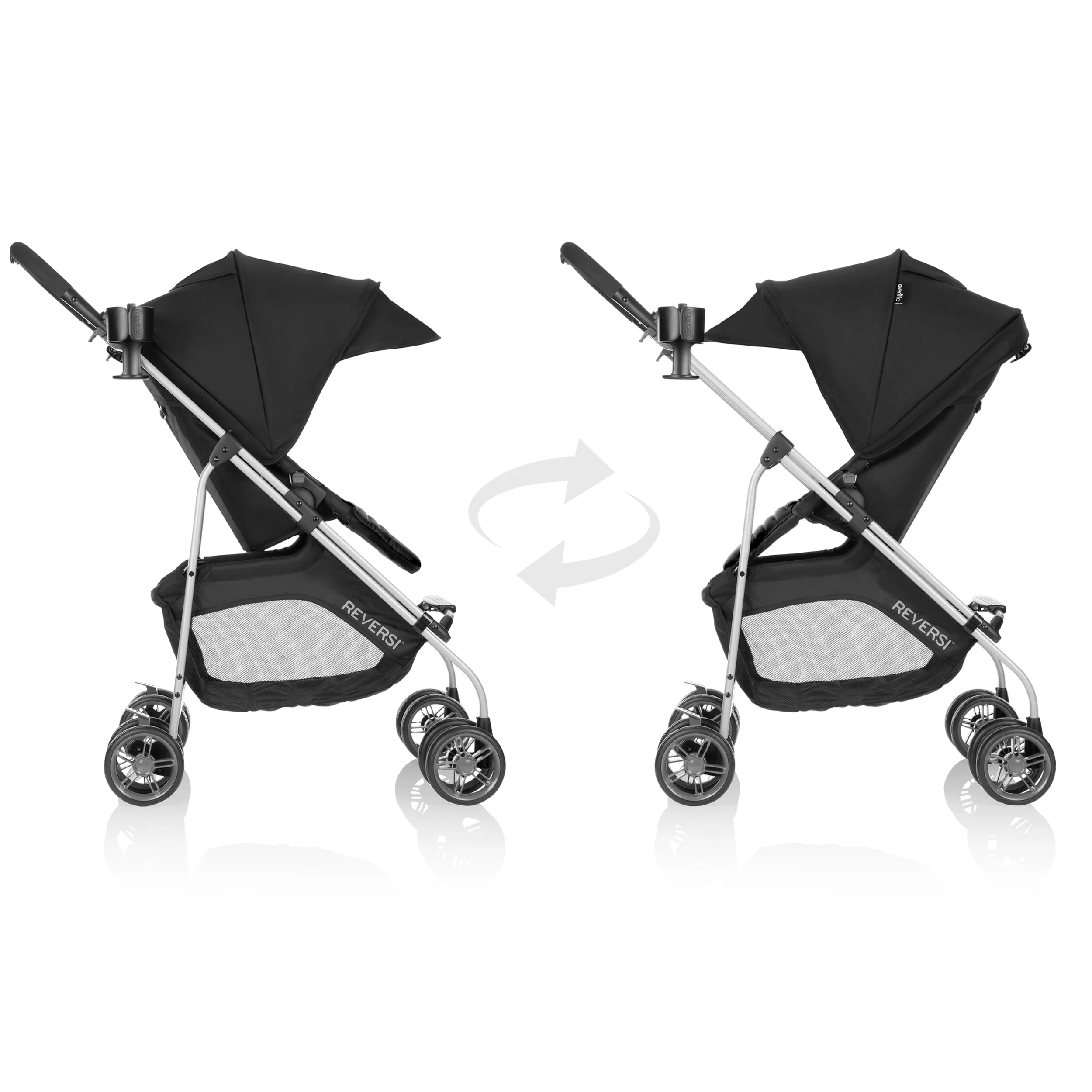 Evenflo Reversi Lightweight Reversible Stroller (Altair Black), Unisex