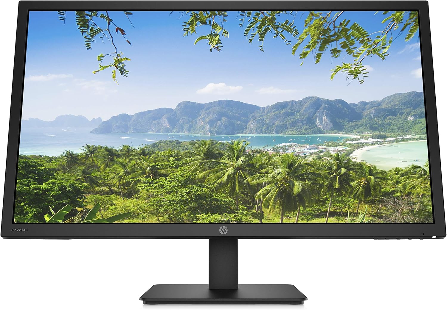 HP V28 4K Monitor - Computer Monitor with 28-inch Diagonal Display, 3840 x 2160 at 60 Hz, and 1ms Response Time - AMD Freesync Technology - Dual HDMI and DisplayPort - Low Blue Light - 8WH57AA#ABA