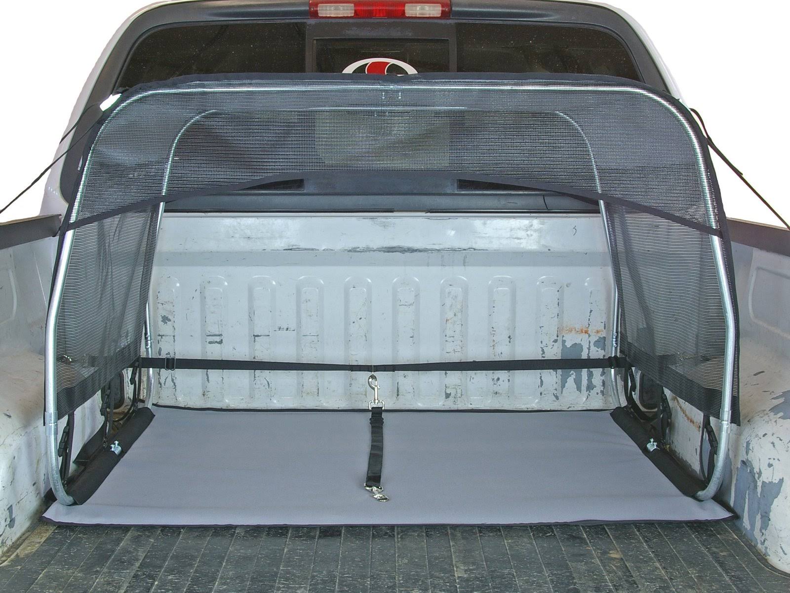 Bushwhacker - Paws N Claws K9 Canopy w/ Pad and Tether for Truck Beds - Dog Shade Shelter Kennel Hound Hut Tent Leash Pup RESTRA
