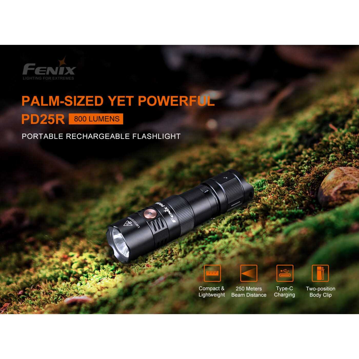 Fenix PD25R Rechargeable EDC Flashlight