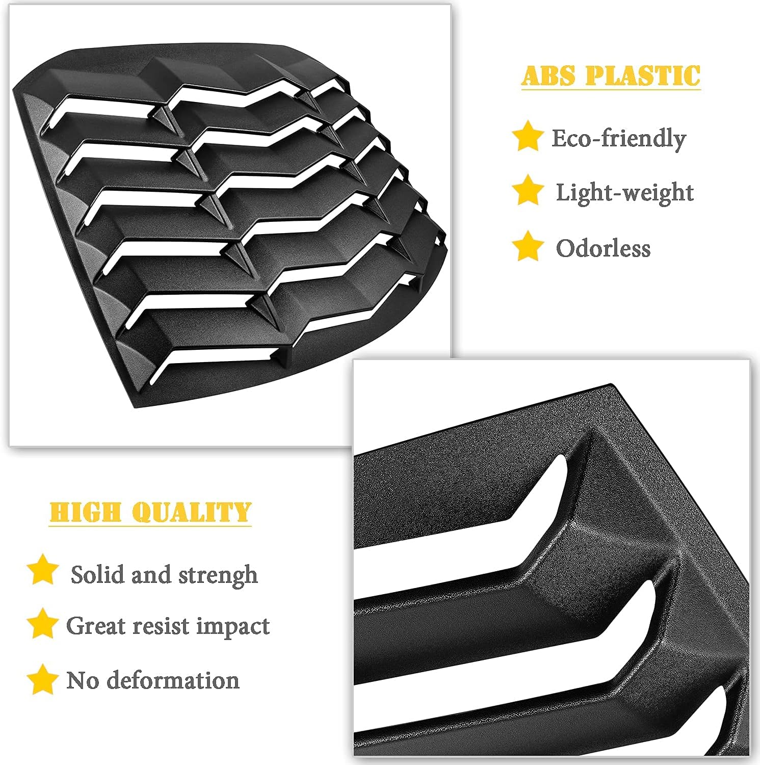 Rear Window Louver for Toyota GT86, Scion FR-S and Subaru BRZ 2013-2020 in GT Lambo Style ABS Matte Black Windshield Sunshade Cover