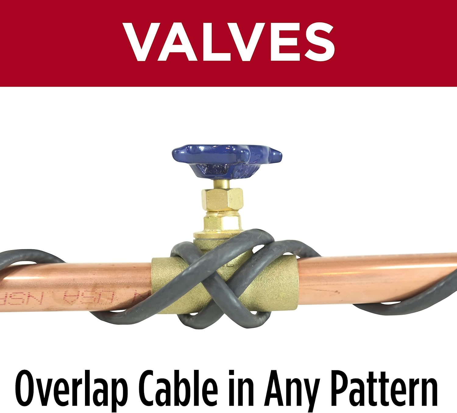 Heat Cable for Pipe Freeze Protection, 60 feet, with Built-in Thermostat and 16 Feet of High-Temp Installation Tape, Heavy-Duty, Self-Regulating, 120 volt …
