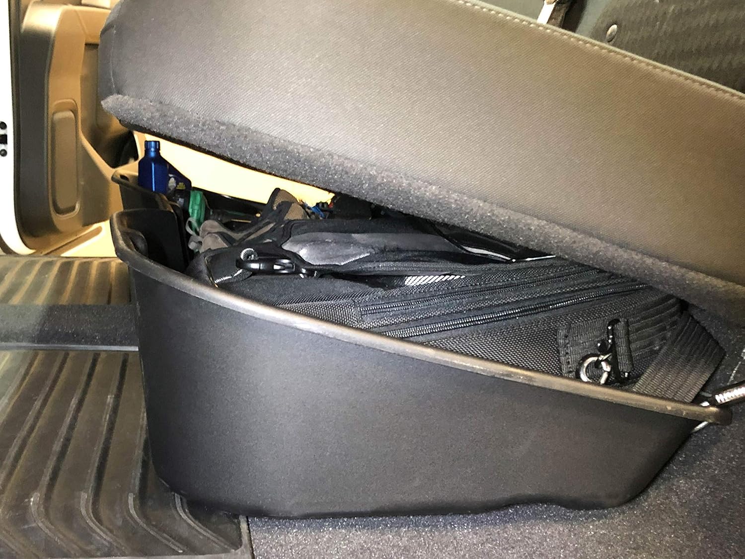 Red Hound Auto Under Seat Storage Box Compatible with Chevrolet Chevy GMC Silverado Sierra 1500 2019-2022, 2500HD 3500HD 2020-2022 Crew Cab Only Underseat System