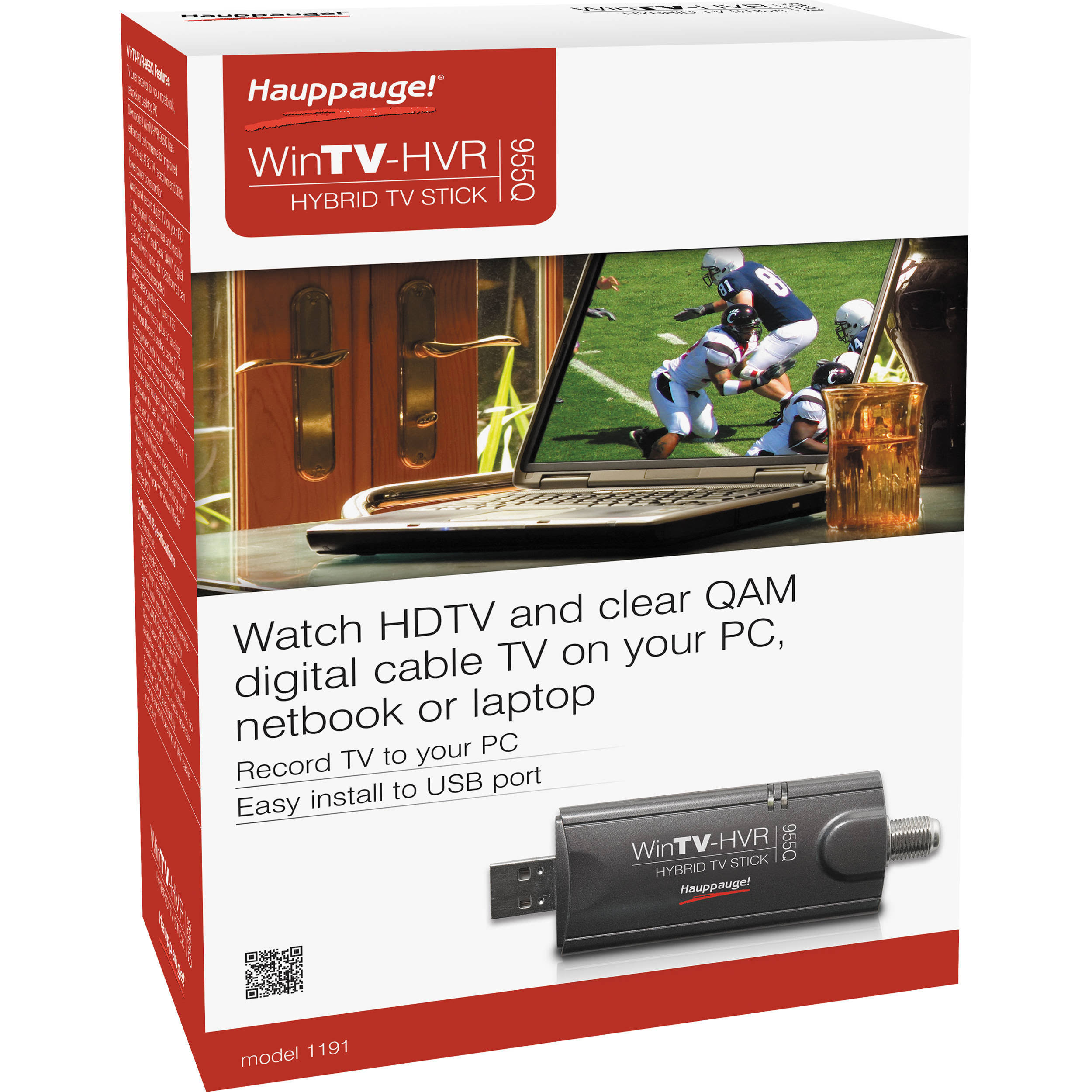 Hauppauge WinTV HVR-955Q - Digital / analog TV tuner / video capture adapter - ATSC, QAM - HDTV - USB 2.0