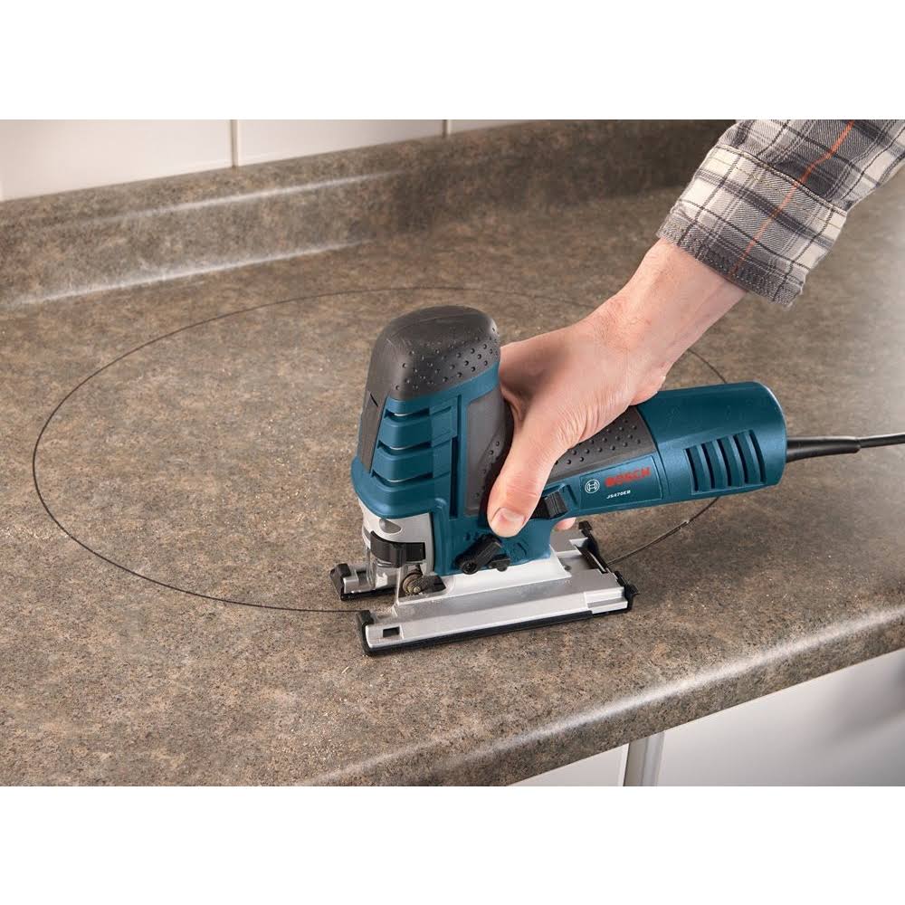 Bosch 7.0 Amp Corded Variable Speed Barrel-Grip Jig Saw JS470EB with Carrying