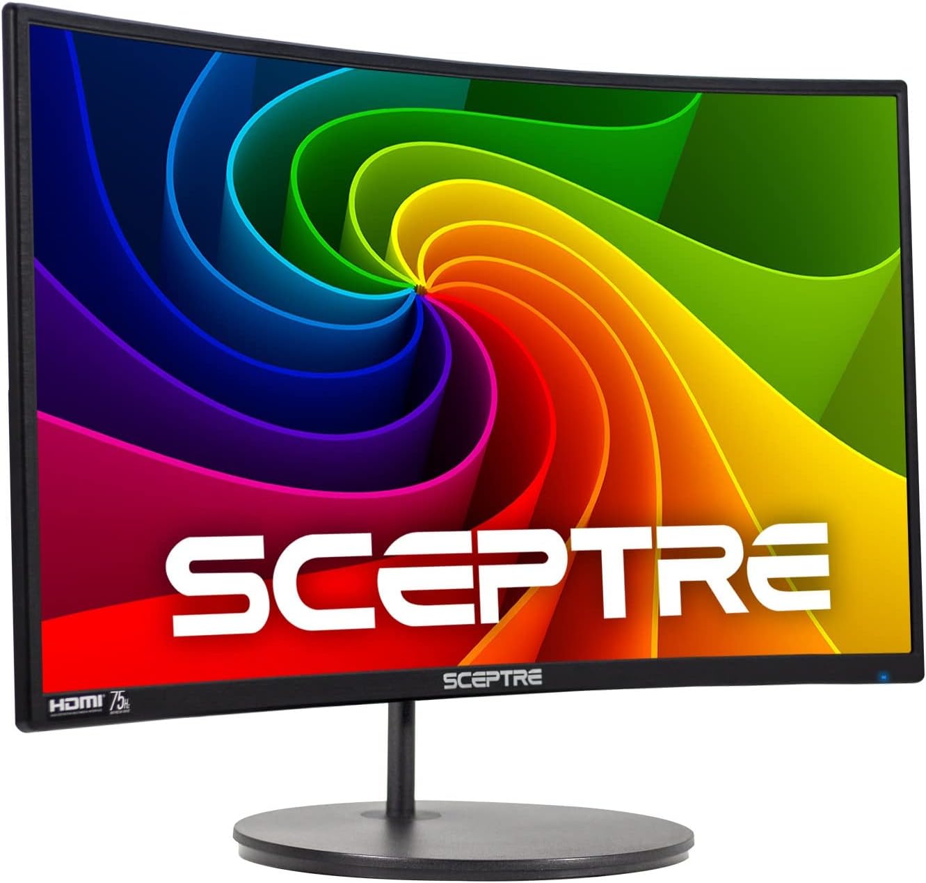 Sceptre 24" Curved 75Hz Gaming LED Monitor Full HD 1080P HDMI VGA Speakers, VESA Wall Mount Ready Metal Black 2019 (C248W-1920RN)
