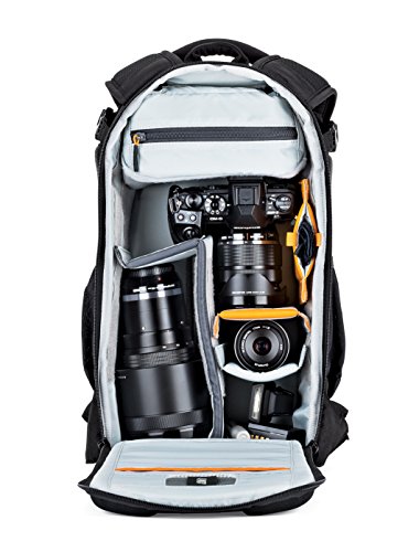 Lowepro LP37131, Flipside 500 AW II Camera Backpack, Fits Mirrorless, Compact Drone, DSLR with Lens, Extra Lenses, Black