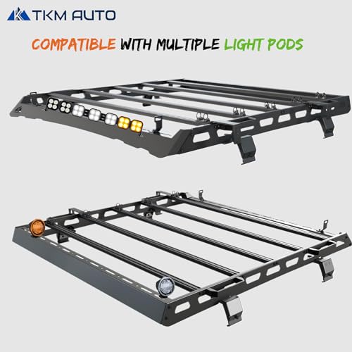 Black Roof Rack Cargo Storage (2018-2024 Jeep Wrangler JL 4 Doors Hard top Full Size)