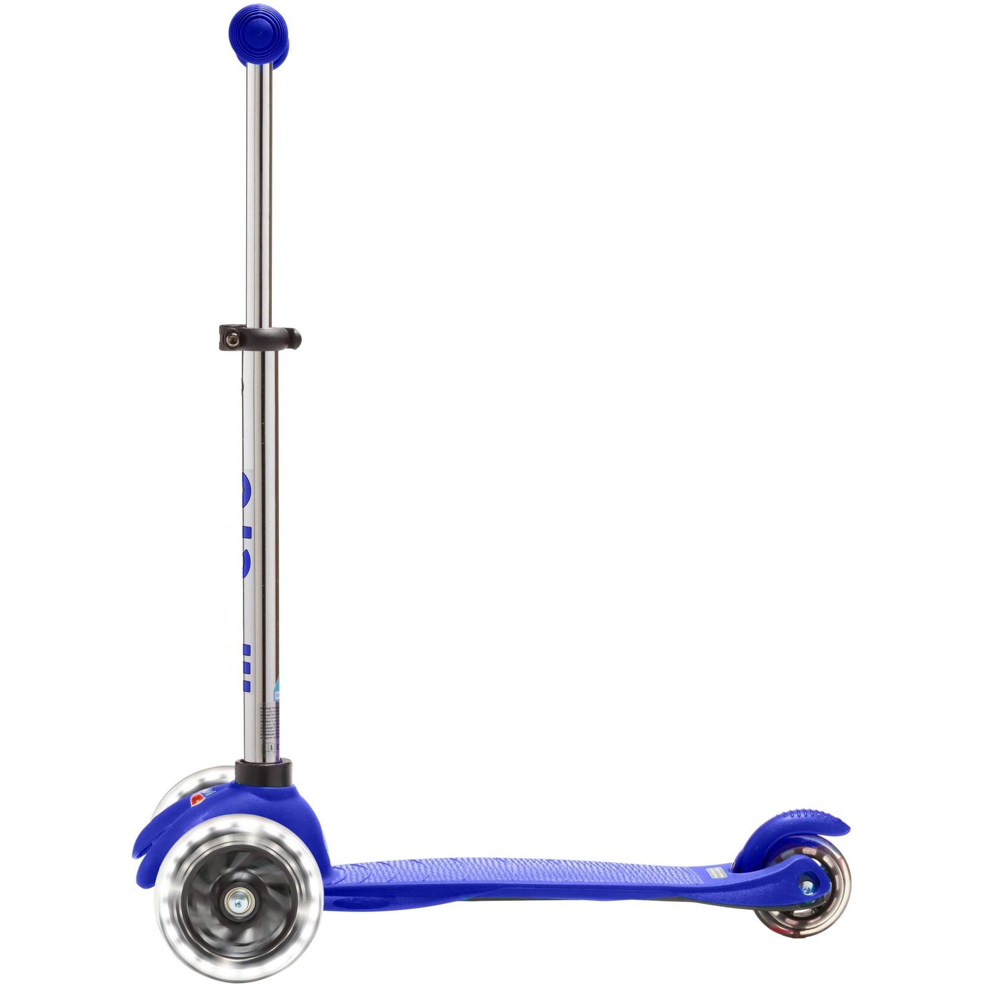 Micro Kickboard Mini Plus Kick Scooter with LED Lights - Blue