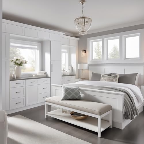 Shaker Style Grey RTA Base Cabinet with 3 Drawers by Solid Wood for Kitchen, Bathroom, Bedroom or Office Featuring, and Storage separation(30" W x 24" Depth x 34-1/2" H)