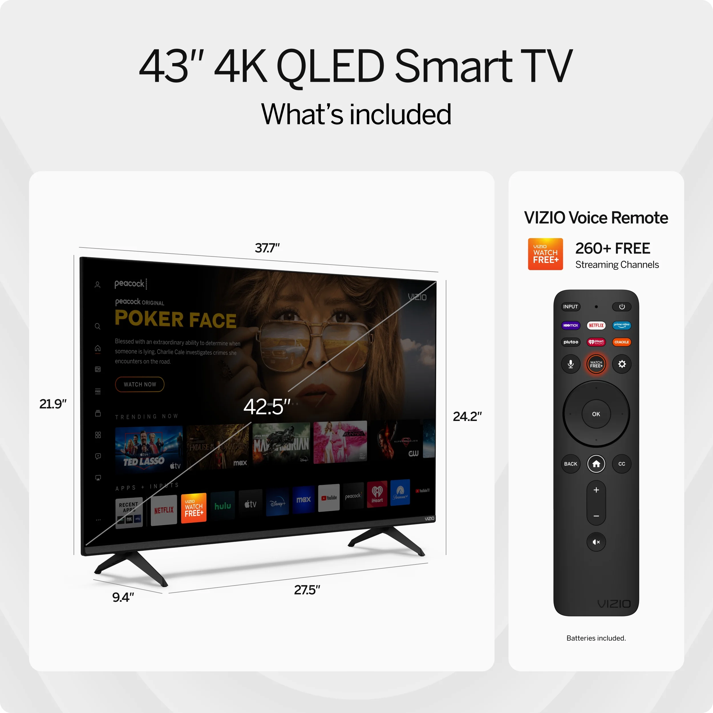 VIZIO 43" Class MQ6 Series 4K QLED HDR Smart TV M43Q6M-K04