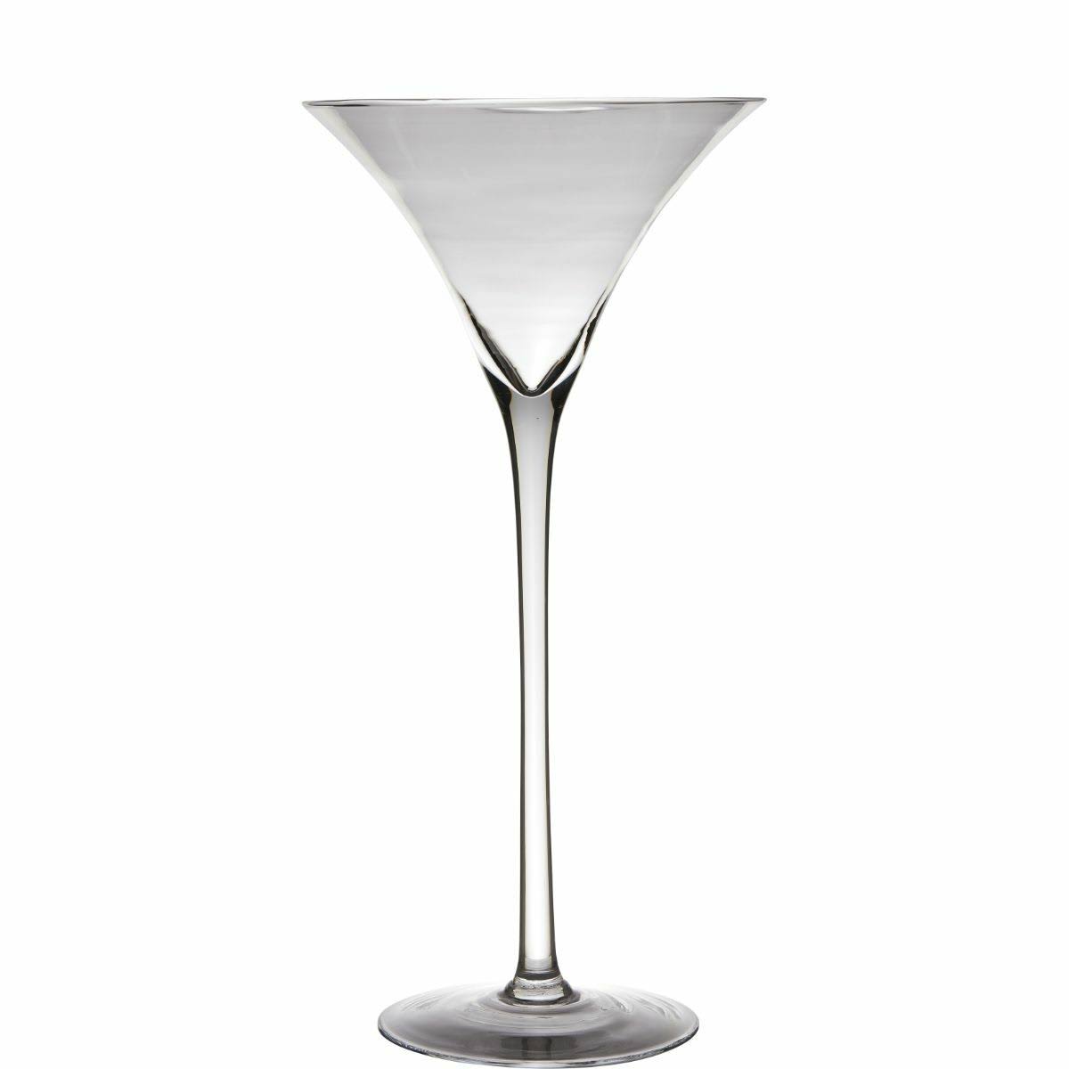 35x22 Clear Contemporary Martini Glass Vase Tabletop Decor - Large