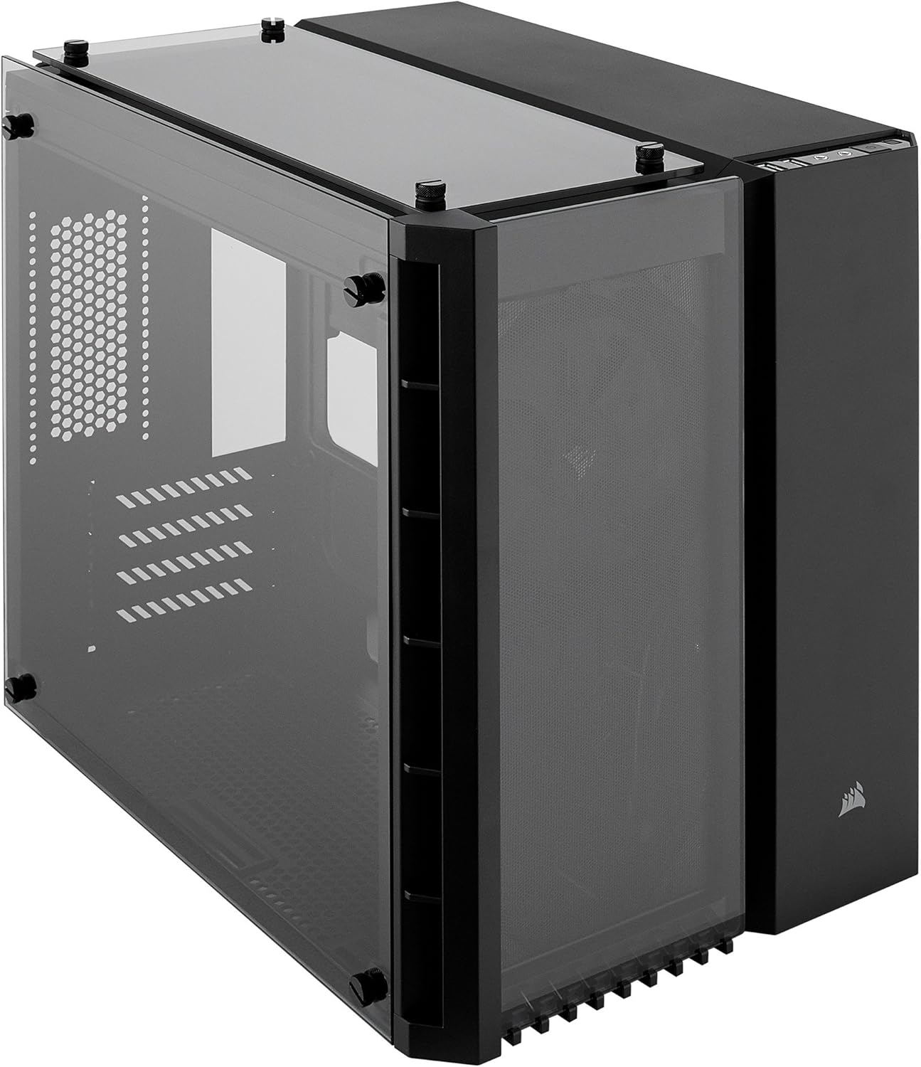 CORSAIR Crystal 280X RGB Micro-ATX Case, 2 RGB Fans, Lighting Node PRO Included, Tempered Glass - White