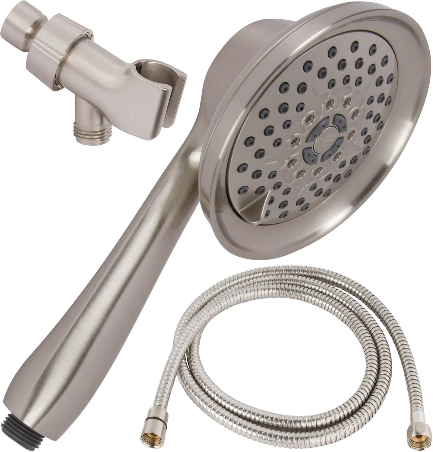 Shower Massager Handheld High Pressure - Massage & Mist Hand Held Showerhead Kit - Removable Head With Hose And Mount - Adjustable Massaging Rainfall Spray, 2.5 GPM - Chrome Pack of 2