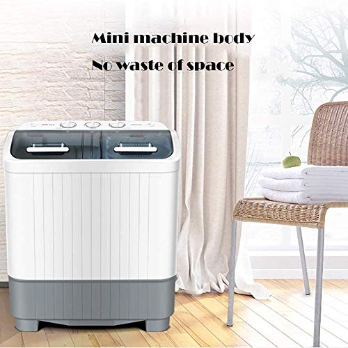 HIZLJJ Washing Machine,Twin Tub 18.7Lbs Capacity, Washer(11Lbs) and Spinner(7.7Lbs),Portable Compact Laundry Machines Durable Design Energy Saving,Rotary Controller and Washer Spin Dryer