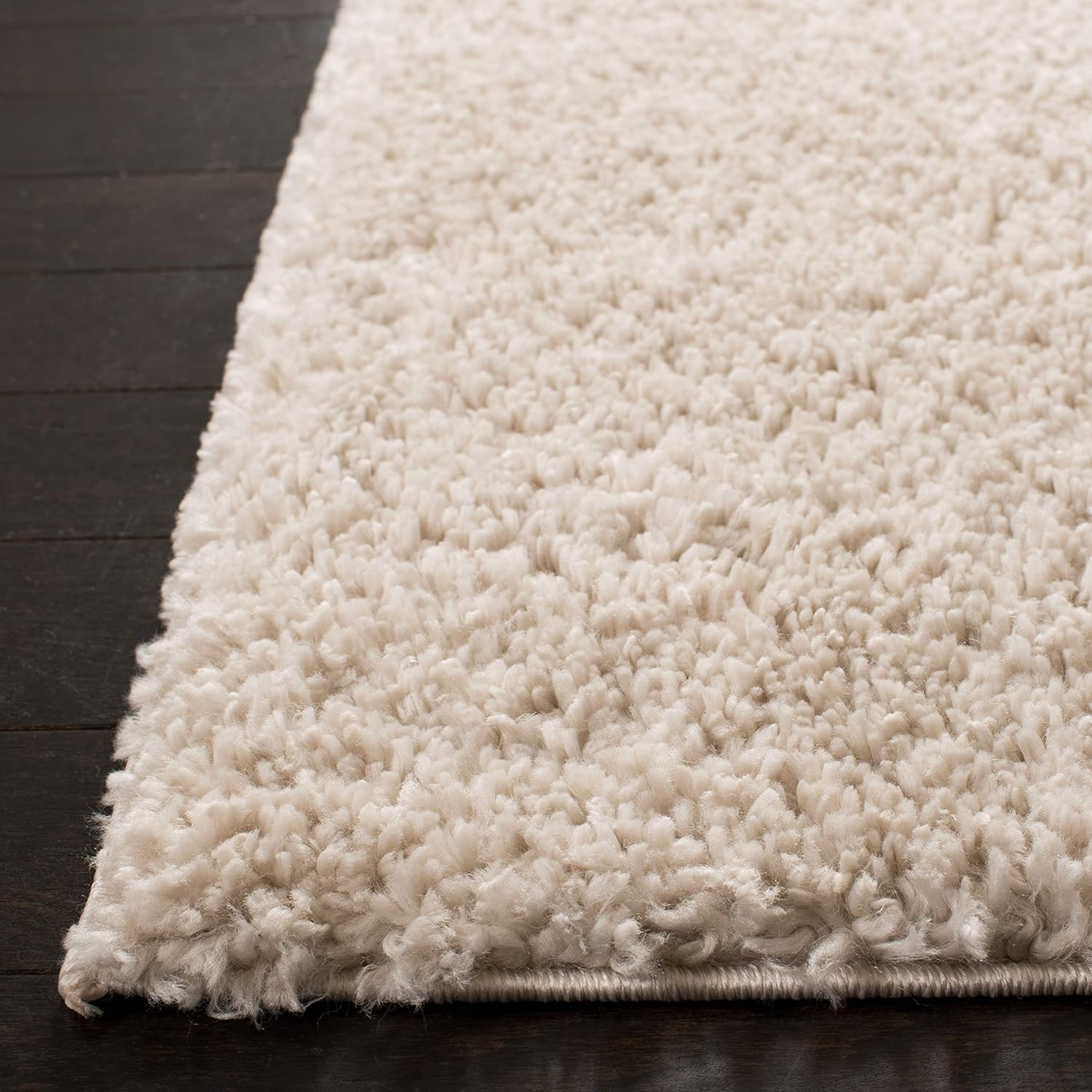 SAFAVIEH August Shag Collection X-Large Area Rug - 12' x 15', Beige, Solid Design, Non-Shedding & Easy Care, 1.2-inch Thick Ideal for High Traffic Areas in Living Room, Bedroom (AUG900D)